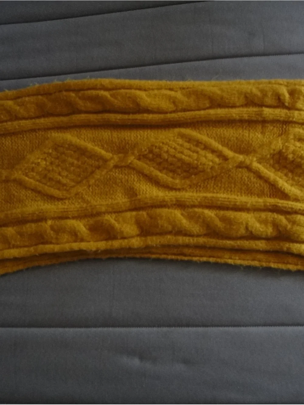 Mustard Cable Knit Women’s Scarf